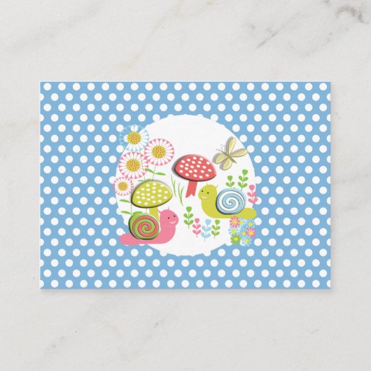 Whimsy Fairy-sprookje Garden Baby shower Display Informatiekaartje (Achterkant)