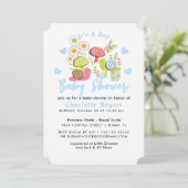Whimsy Fairy-sprookje Spring Garden Baby Boy Showe Kaart (Staand voorkant)