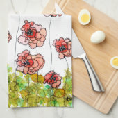 Whimsy Faith Hope en Love Poppies Keuken Handdoek (Quarter Fold)