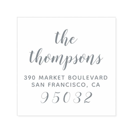 Whimsy Familienaam Custom Return-adres Zelfinktende Stempel (Design)