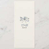 Whimsy Fantasie Huwelijksmenu Handgeschreven Menu (Achterkant)