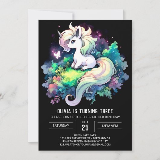 Whimsy Fantasy Paard Verjaardag Kaart (Voorkant)