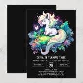 Whimsy Fantasy Paard Verjaardag Kaart (Voorkant / Achterkant)
