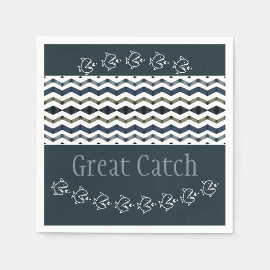 Whimsy Fish Designer Paper Servet (Voorkant)