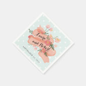 Whimsy Floral Banner Custom Wedding Servet (Hoek)