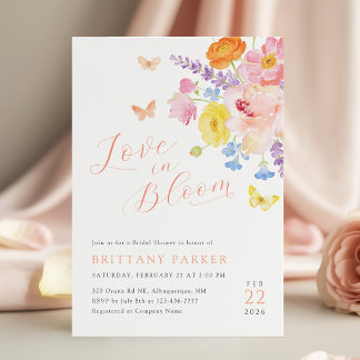 Whimsy Floral Bridal Shower Kaart
