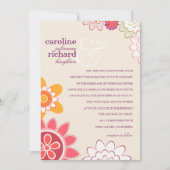 Whimsy floral bruiloft kaart (Voorkant)