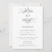 Whimsy Floral bruiloft uitnodiging (Voorkant)