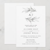 Whimsy Floral bruiloft uitnodiging (Voorkant / Achterkant)