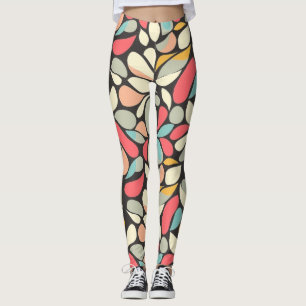 Whimsy Floral Mode Pattern Leggings