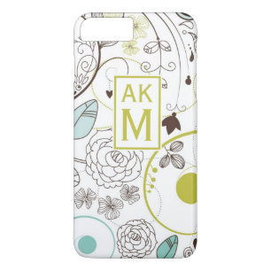 Whimsy Floral Pattern Monogram iPhone 7 Plus Hoesj Case-Mate iPhone Case