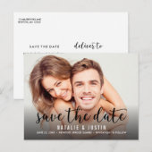 Whimsy Foto Save the Date Announding Aankondigingskaart (Voorkant / Achterkant)