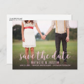 Whimsy Foto Save the Date Announding Aankondigingskaart (Voorkant / Achterkant)