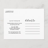 Whimsy Foto Save the Date Announding Aankondigingskaart (Achterkant)