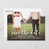 Whimsy Foto Save the Date Announding Aankondigingskaart (Voorkant / Achterkant)