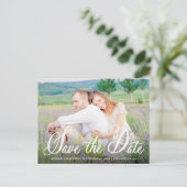 Whimsy Foto Save the Date Announding Briefkaart (Staand voorkant)