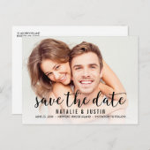 Whimsy Foto Save the Date Announding Briefkaart (Voorkant / Achterkant)