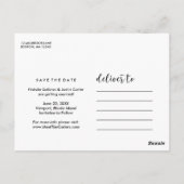 Whimsy Foto Save the Date Announding Briefkaart (Achterkant)