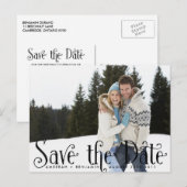 Whimsy Foto Save the Date Briefkaart II (Voorkant / Achterkant)