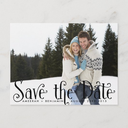 Whimsy Foto Save the Date Briefkaart II (Voorkant)