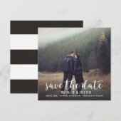 Whimsy Foto Save the Date Square Announance (Voorkant / Achterkant)