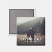 Whimsy Foto Save the Date Square Announance Magneet (Voorkant / Achterkant)