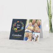 Whimsy Garden Wreath Birthday Photo Card Kaart (Voorkant)