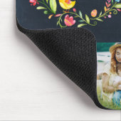 Whimsy Garden WreatMoederdag Foto Gift Mouse Muismat (Hoek)