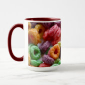 Whimsy Gekleurde Fruit Loops Foto Mok (Links)