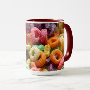 Whimsy Gekleurde Fruit Loops Foto Mok