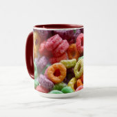 Whimsy Gekleurde Fruit Loops Foto Mok (Voorkant links)