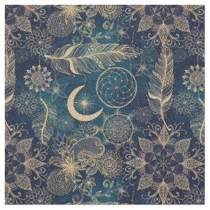 Whimsy Glitter Drocatcher Veathers Mandala Stof