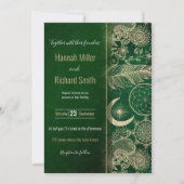 Whimsy Gold en Green Dreamweaver Feathers Mandala Kaart (Voorkant)