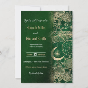 Whimsy Gold en Green Dreamweaver Feathers Mandala Kaart