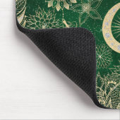 Whimsy Gold en Green Dreamweaver Feathers Mandala Muismat (Hoek)