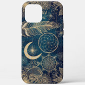 Whimsy Gold Glitter Drocatcher Feathers Mandala Case-Mate iPhone Case (Achterkant)