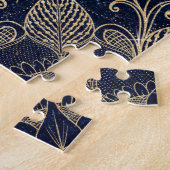 Whimsy Gold Glitter Drocatcher Feathers Mandala Legpuzzel (Zijkant)