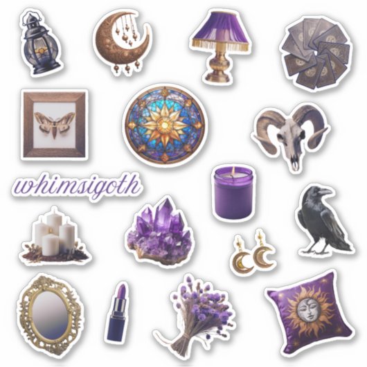 Whimsy Gothic Stickers | Whimsigoth Journal Sticke (Voorkant)