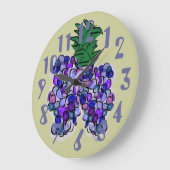Whimsy Grapes (sage) Grote Klok (Hoek)