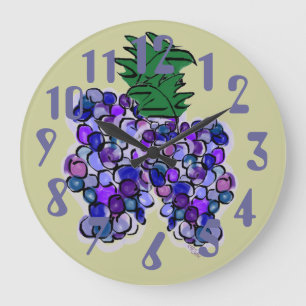 Whimsy Grapes (sage) Grote Klok