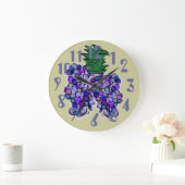 Whimsy Grapes (sage) Grote Klok (Huis)