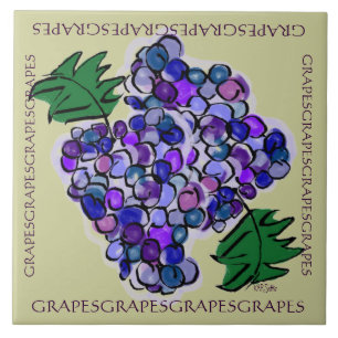 Whimsy Grapes Tegeltje