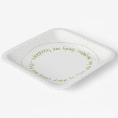 Whimsy Green Polka Dot Designer Papieren Bordje (Gebogen)