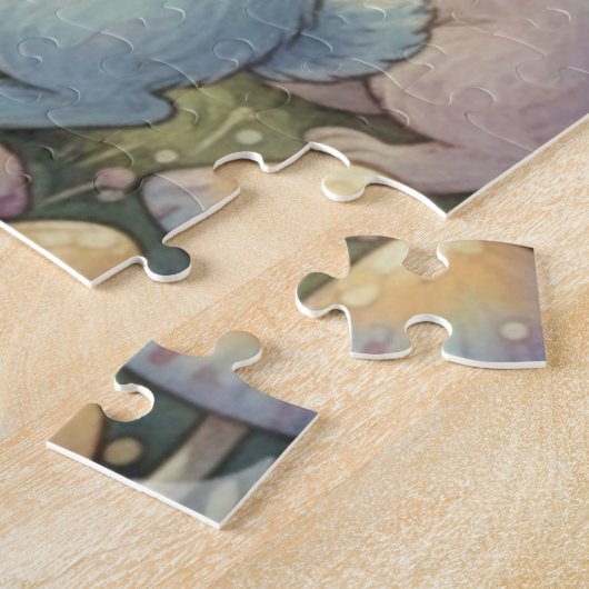 Whimsy Grove - Rabbits and Birds in Twilight Legpuzzel (Zijkant)