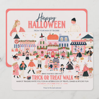 Whimsy Halloween Trick or Treat Walk Bedankkaart
