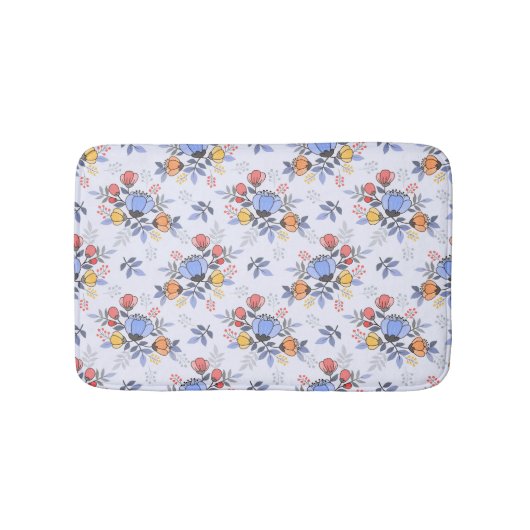 Whimsy Hand Getrokken Bloemen Badmat (Voorkant)