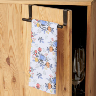 Whimsy Hand Getrokken Bloemen Keukendoek Theedoek