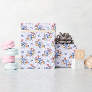 Whimsy Hand Getrokken Bloemen Wrapping Paper Roll Cadeaupapier