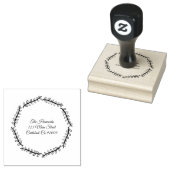Whimsy hand getrokken verlaat familieadres rubberstempel (Gestempeld)