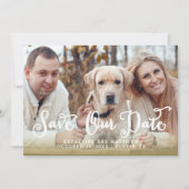 Whimsy Hand Lettered Photo Wedding Save the Date (Voorkant)